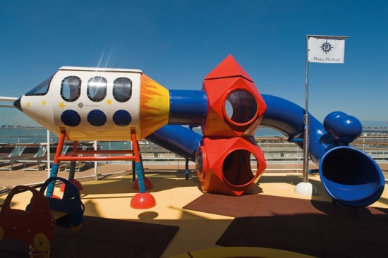 Just one of the three play structures on the MSC Musica. Image credit: cruiseguide.com.au