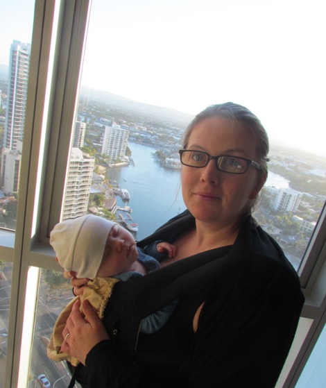 Our first family trip - with 7 week old Dylan on Australia's Gold Coast