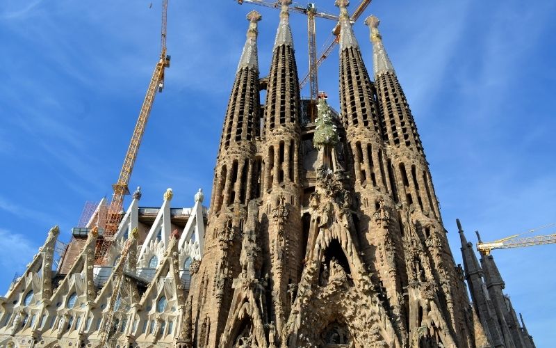 sagrada familia designed by catalan architect antoni gaudi