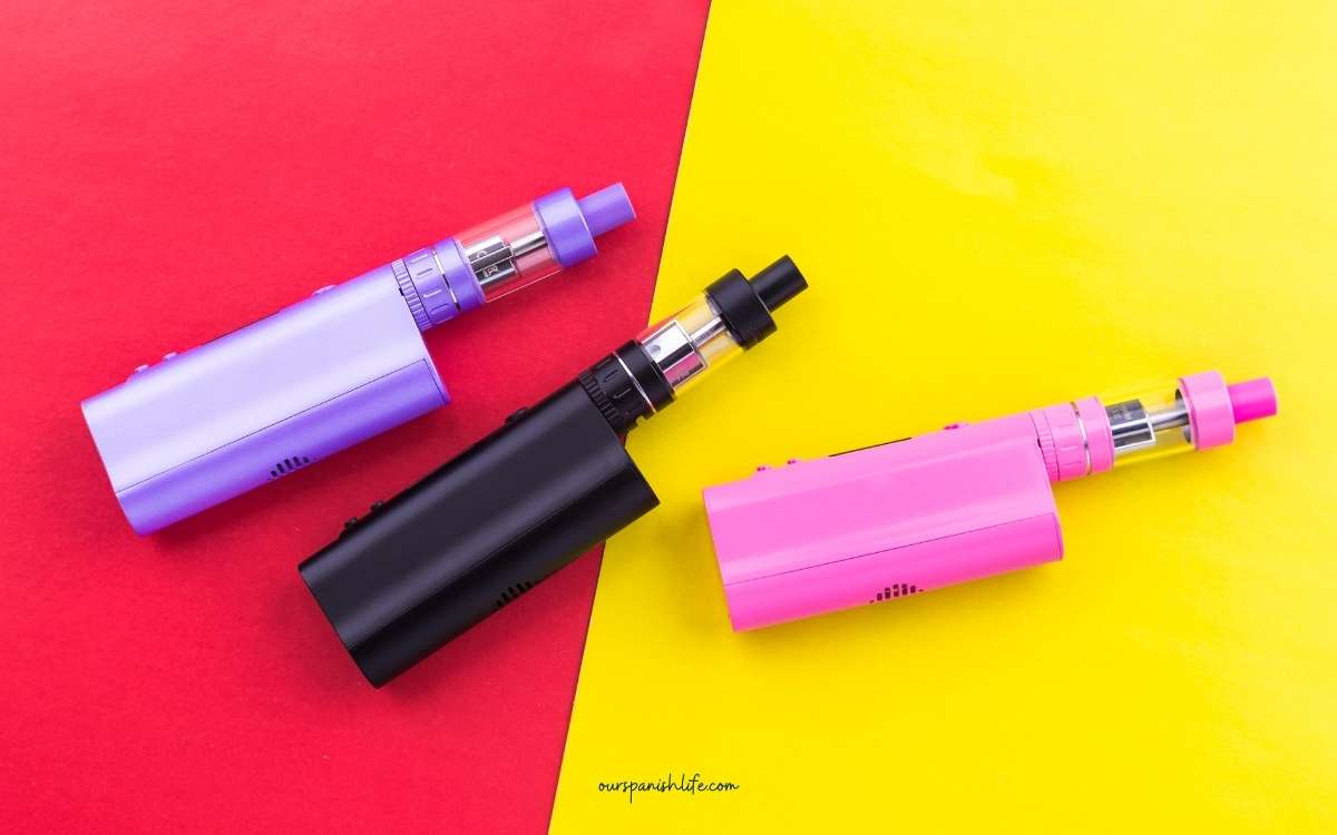 vaping devices color background