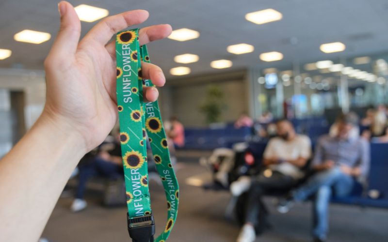 Travel with the Sunflower Lanyard