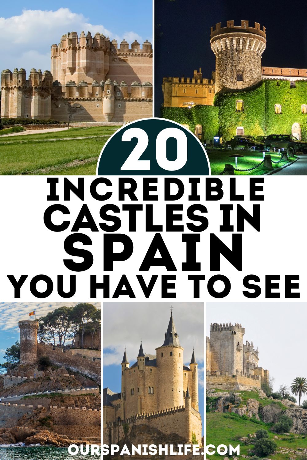 Incredible Castles in Spain You Have to See Pin Image